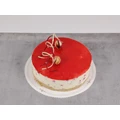 Hallon vitchokladcheesecake