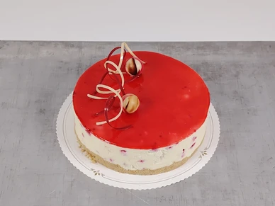 Hallon vitchokladcheesecake image